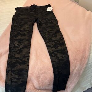 SPANX' Black and Gray Camouflage Leggings